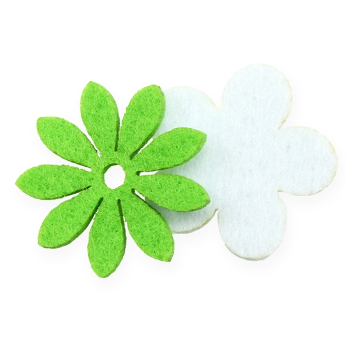 Floristik24 Veltinio gėlė žaliai pabarstymui, balta 3,5cm 96p