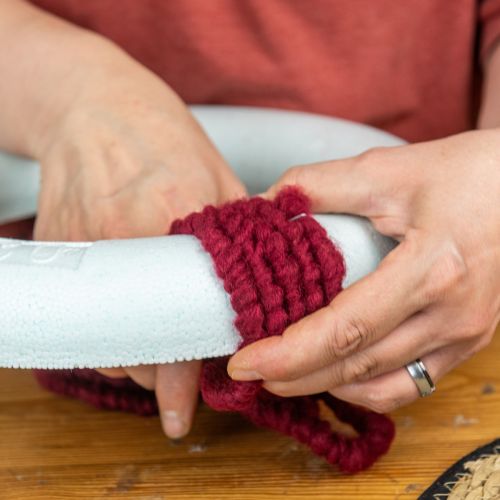 daiktų Veltinio virvelė Mirabell 25m tamsiai raudona