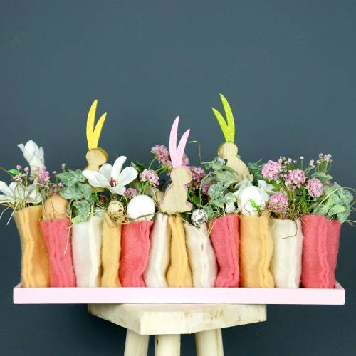 Floristik24 Medinis padėklas rožinis 49cm x 16,5cm