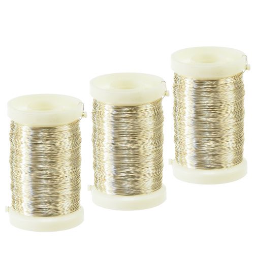 daiktų Floristinė viela mirtų vielos šampanas 0,30mm 100g 3 vnt
