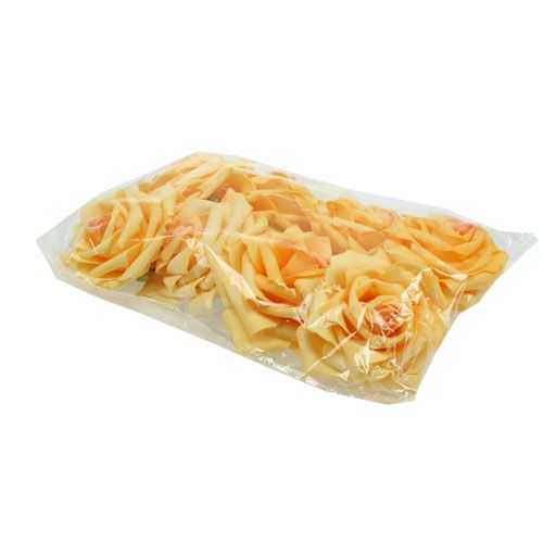 Floristik24 Putplasčio rožė geltona Ø10cm 8 vnt