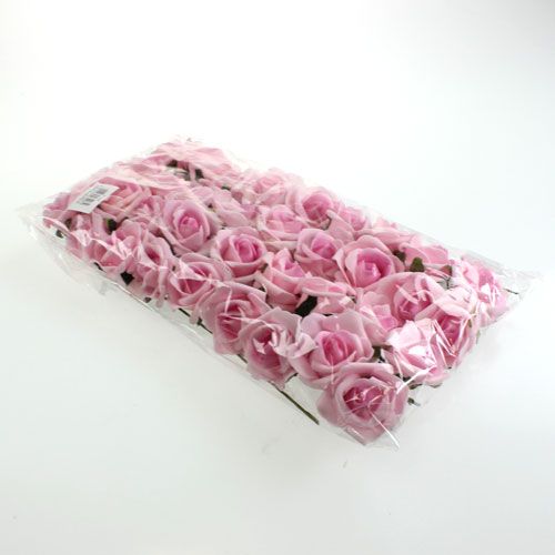 Floristik24 Putplasčio rožė Ø4,5cm šviesiai violetinė 36p