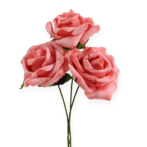 Floristik24 Putplasčio rožė Ø 6cm rožinė 27psl
