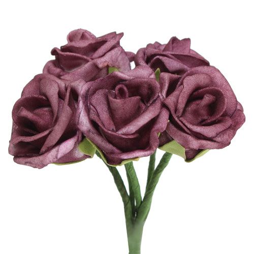 Floristik24 Foam Rose Bordeaux Ø3,5cm 30vnt