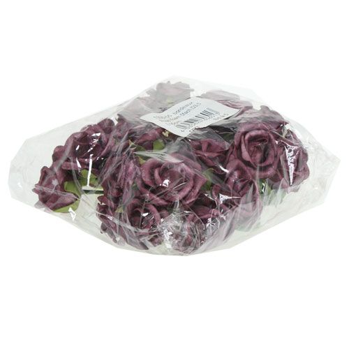 Floristik24 Foam Rose Bordeaux Ø3,5cm 30vnt