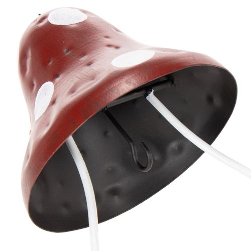 daiktų Metalinė lesinimo stotelė, musmirės rašto, pakabinama, raudona ir balta, 25,5 cm