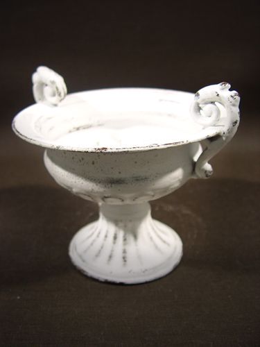 Floristik24 Puodelis su rankena Ø 16cm H12,5cm baltas