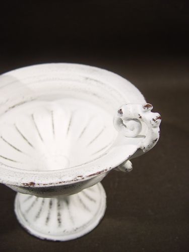 Floristik24 Puodelis su rankena Ø 16cm H12,5cm baltas