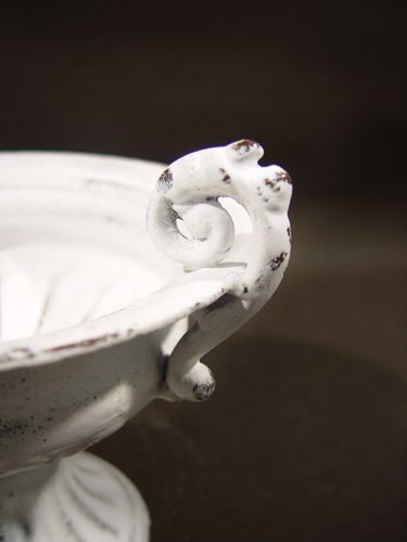 Floristik24 Puodelis su rankena Ø 16cm H12,5cm baltas