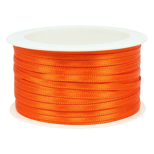 daiktų Dovanų ir dekoravimo juostelė 3mm 50m oranžinė