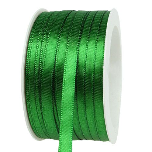 Floristik24 Dovanų ir dekoracijų juostelė 6 mm x 50 m tamsiai žalia