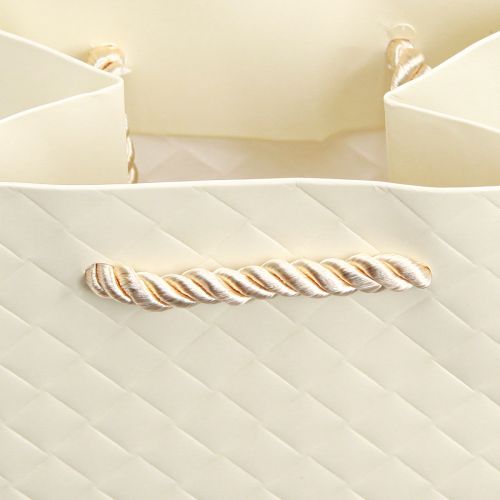 daiktų Dovanų maišelis buteliukams popierinis kremas 12×9×36cm 1 vnt