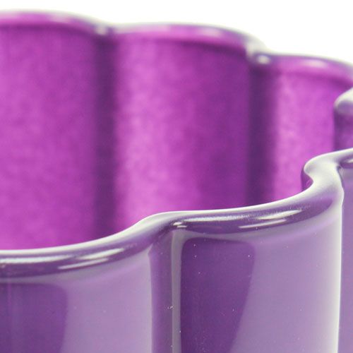 daiktų Stiklinė vaza &quot;Bloom&quot; violetinė Ø14cm H17cm