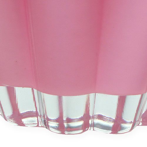 Floristik24 Stiklinė vaza "Bloom" rožinė Ø14cm H17cm