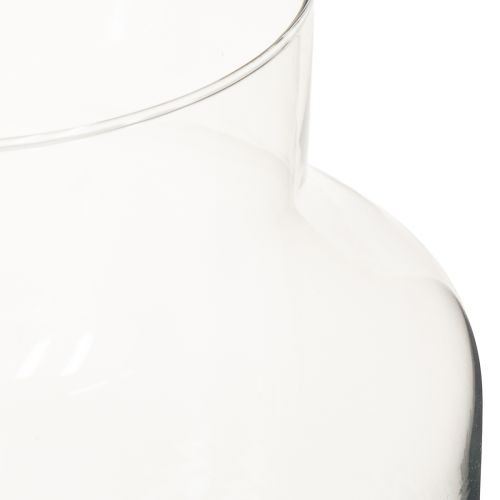 daiktų Stiklinė vaza, apvali, didelė, 100 % perdirbto stiklo, H20, Ø17 cm