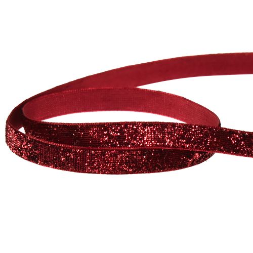 daiktų Blizganti juostelė Kalėdinė juostelė tamsiai raudona W10mm L10m