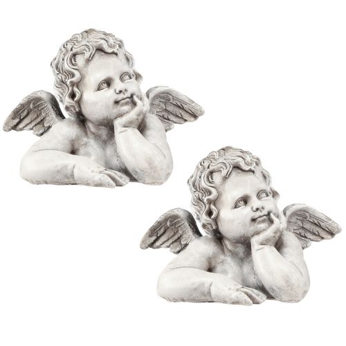 daiktų Kapo puošmena angelo biustas kapo puošmena poliresin 16×10×11,5cm 2 vnt.