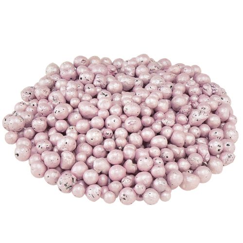 daiktų Briliantiniai dekoratyviniai karoliukai 4mm - 8mm molio granulės rožinės spalvos 1l