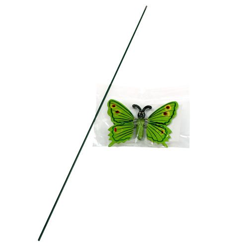 Floristik24 Drugelis ant pagaliuko 17cm žalias