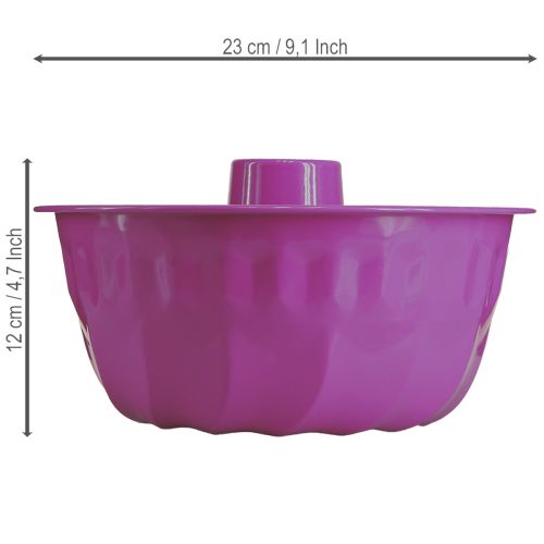 daiktų Bundt torto forma, metalinė, dekoratyvinė torto forma, violetinė, Ø23cm, aukštis12cm