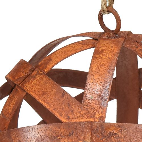 Floristik24 Surūdijęs metalinis rutulys Ø15cm lauko sodo kamuoliukai 2vnt