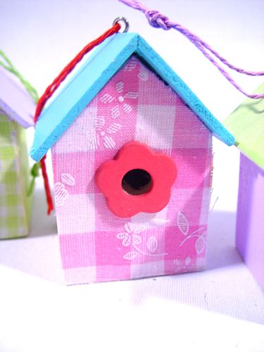 Paukščių nameliai pakabinti 9cm 6vnt. rūšiuoti | Floristik24.lt