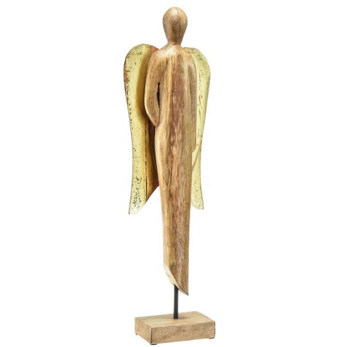 Floristik24 Medinė angelas medinė angelo figūrėlė natūralaus aukso 17×9×60cm