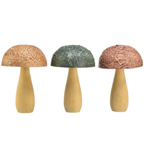 daiktų Mediniai grybai dekoratyviniai grybai rudens puošmena mediniai asorti 11×7,5cm 3vnt