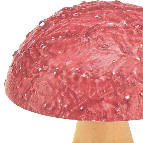 daiktų Mediniai grybai Dekoratyviniai grybai Stalo puošmena Rudens raudona Natūrali 5×6cm 9vnt