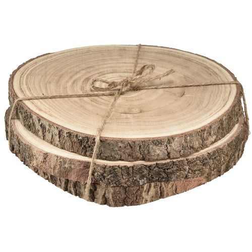 daiktų Mediniai diskai medžio diskas Paulownia natural Ø26-28cm 3 vnt