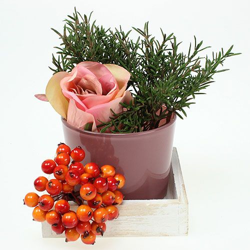 Floristik24 Mini medinis padėklas baltas 12cm x 12cm x 3cm