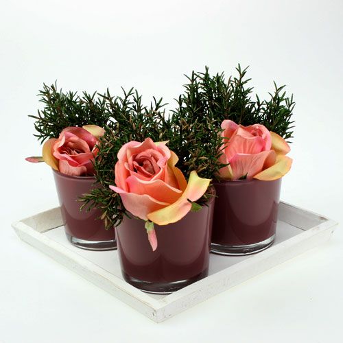 Floristik24 Medinis padėklas baltas 30cmx30cm