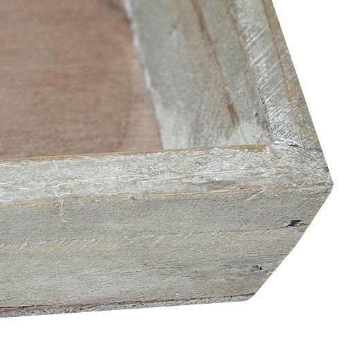 Floristik24 Medinis dubuo šviesiai pilkas 39cm x 15cm