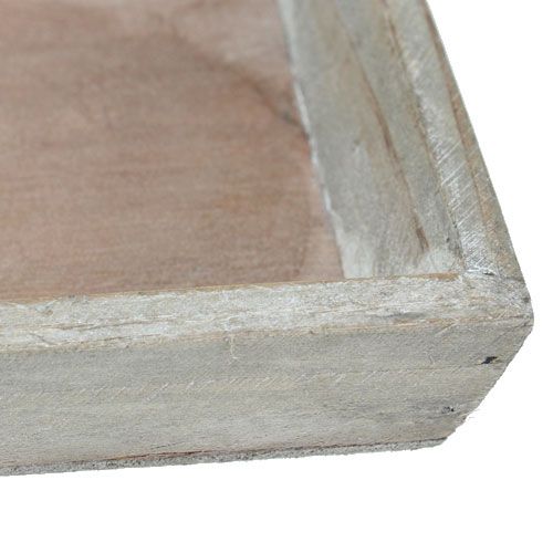 Floristik24 Medinis padėklas pilkas 57cm x 17cm