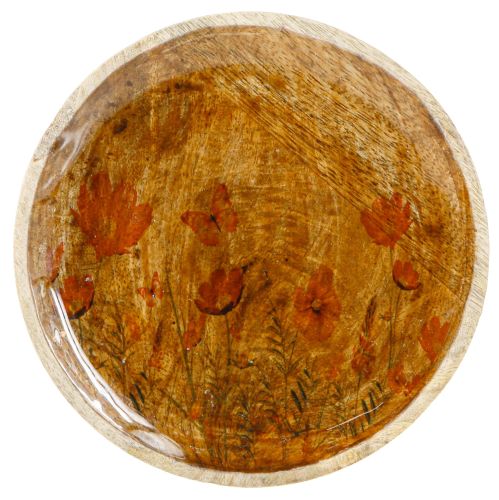 daiktų Medinės lėkštės Gėlės Butterfly Natural Pink Ø15cm 3vnt