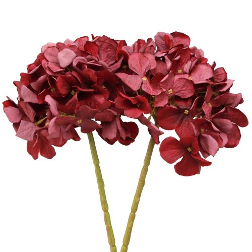 daiktų Hortenzija dirbtinė bordo didelė gėlė Ø15cm L58cm 2vnt