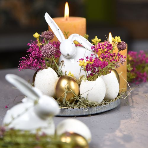 daiktų Vištienos kiaušiniai Golden Blown Eggs Velykų dekoracija 10 vnt