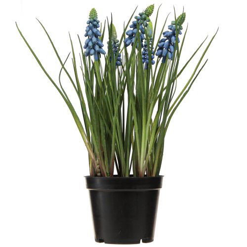 daiktų Dirbtiniai hiacintai mėlyname vazonėlyje 24cm