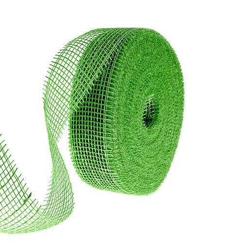 Floristik24 Džiuto kaspinas žalias 5cm 40m