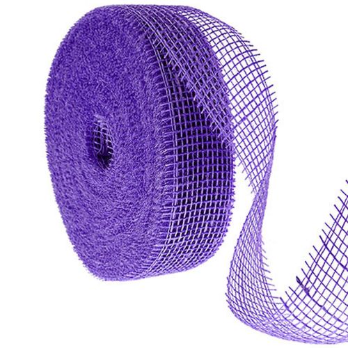 Violetinė džiuto juostelė, 5 cm pločio, 40 m ilgio pirkti | Floristik24.lt