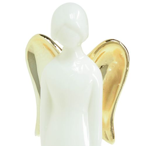 daiktų Angelų figūrėlės keraminės angelo baltojo aukso 6cmx5cmx15cm 2vnt