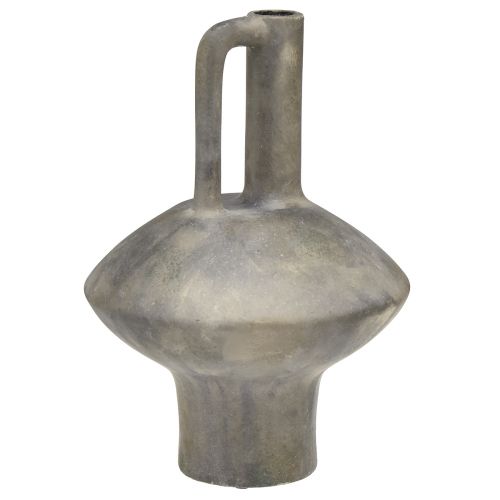 Floristik24 Keraminis vazos ąsotis antikvarinės išvaizdos keraminės pilkos rūdys H27cm