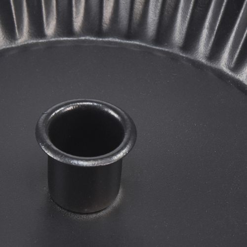 daiktų Originalus metalinis torto formos žvakių laikiklis – juodas, Ø 18 cm – stilinga stalo puošmena – 4 vnt.