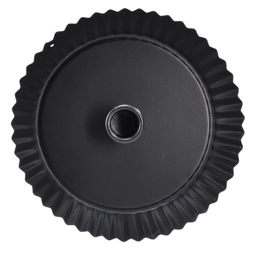 daiktų Originalus metalinis torto formos žvakių laikiklis – juodas, Ø 18 cm – stilinga stalo puošmena – 4 vnt.
