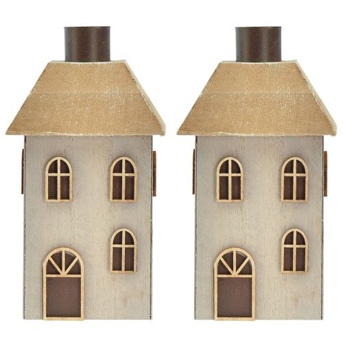 daiktų Žvakių laikiklis Kalėdinis namelis lazdinėms žvakėms 14,5cm 2vnt