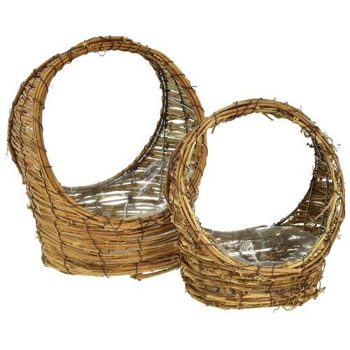 daiktų Krepšelis sodinimui su koteliu vynmedžiu L18/22cm rinkinys po 2