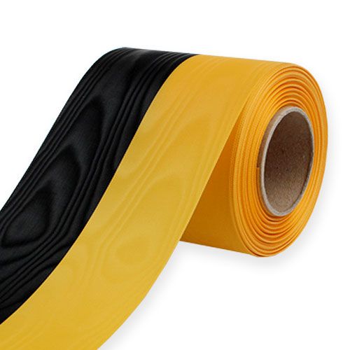 Floristik24 Vainiko juostelės Muaro geltona-juoda 100 mm