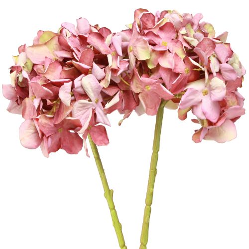 daiktų Dirbtinė hortenzija didelė rausvai violetinė Ø15cm L58cm 2vnt