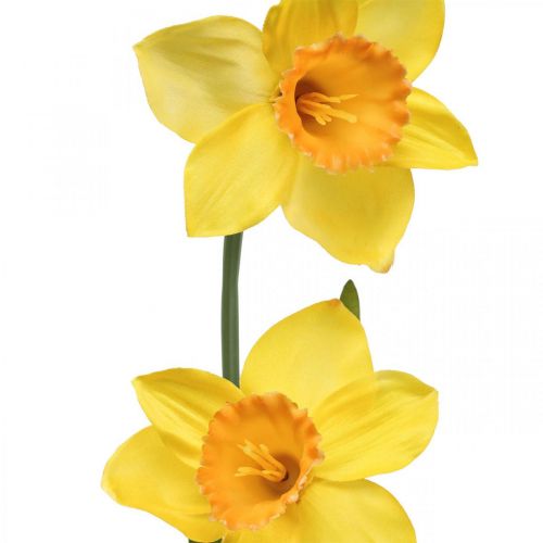 Floristik24 Dirbtiniai narcizai Silk Flowers Yellow 2 gėlės 61cm