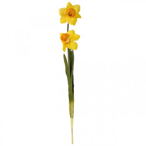 Floristik24 Dirbtiniai narcizai Silk Flowers Yellow 2 gėlės 61cm